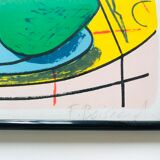 François boisrond. summer triptych. lithograph signed and framed