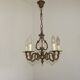 Elegant French Antique Bronze 5 Light 3 Sided Cage Style Chandelier