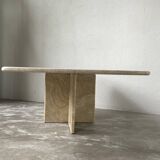 Travertine coffee table, Italy, 1980s