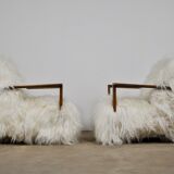 Pair of 1960s Sheepskin armchair