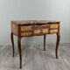 Marquetry Hairdresser in Louis XV Style, Dressing Table with Mirror, 20th Century
