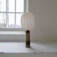 Mid-century modern ceramic table lamp in earthy tones Rörstrand Olle Alberius Sweden