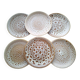 6 Niderviller earthenware dessert plates Fauve model