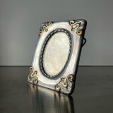 Art nouveau metal silver plated picture frame