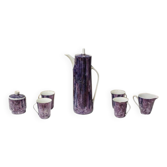 Vintage Porcelain Coffee Set, 1960s, Set of 7