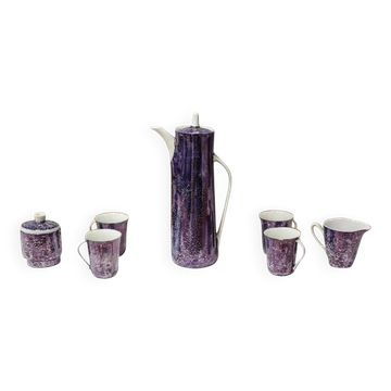 Vintage Porcelain Coffee Set, 1960s, Set of 7