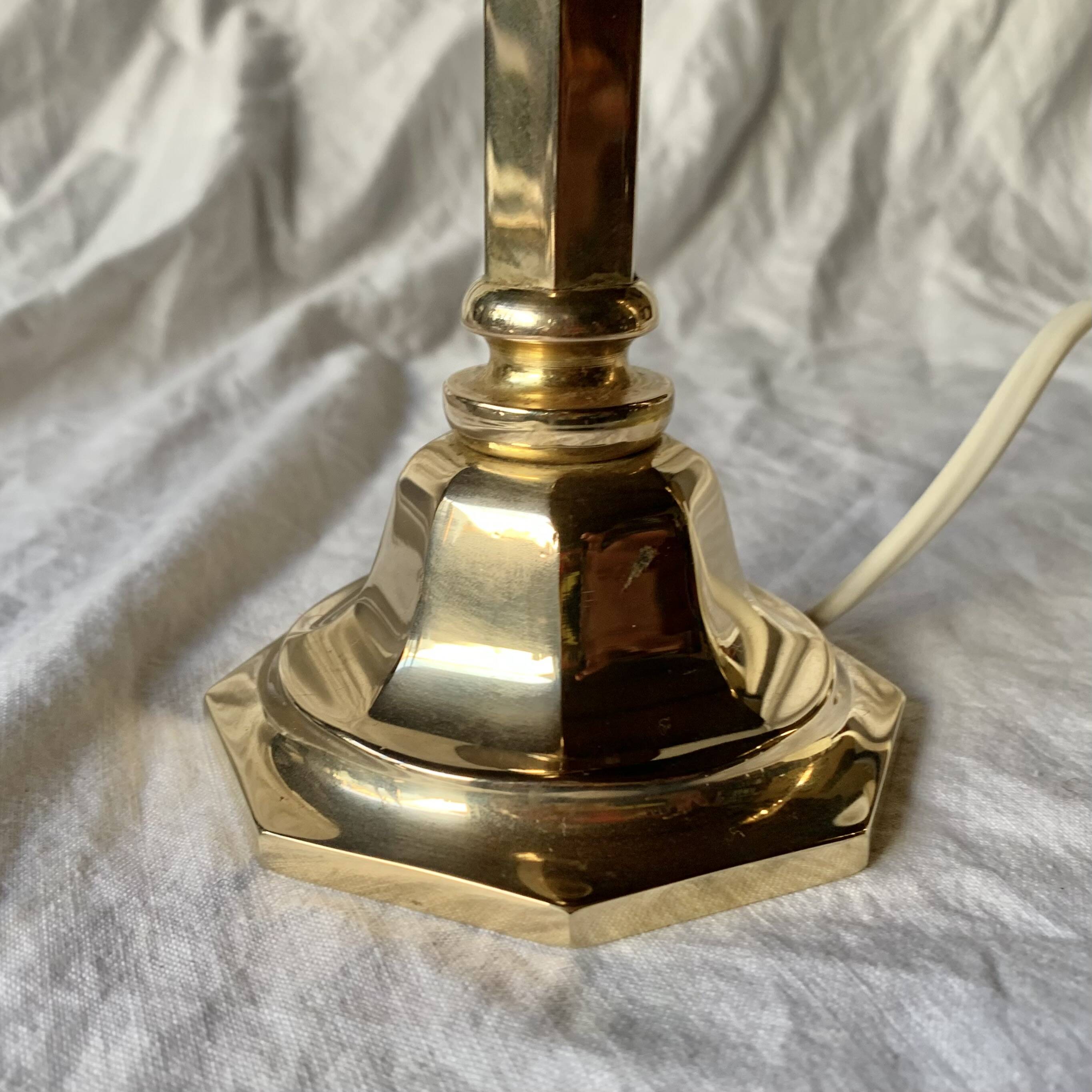 Pair of vintage brass lamp bases