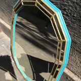 Mirror blue and gold 65x90cm