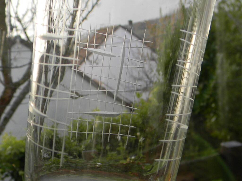 Lot de 8 verres à eau en verres années 1950.