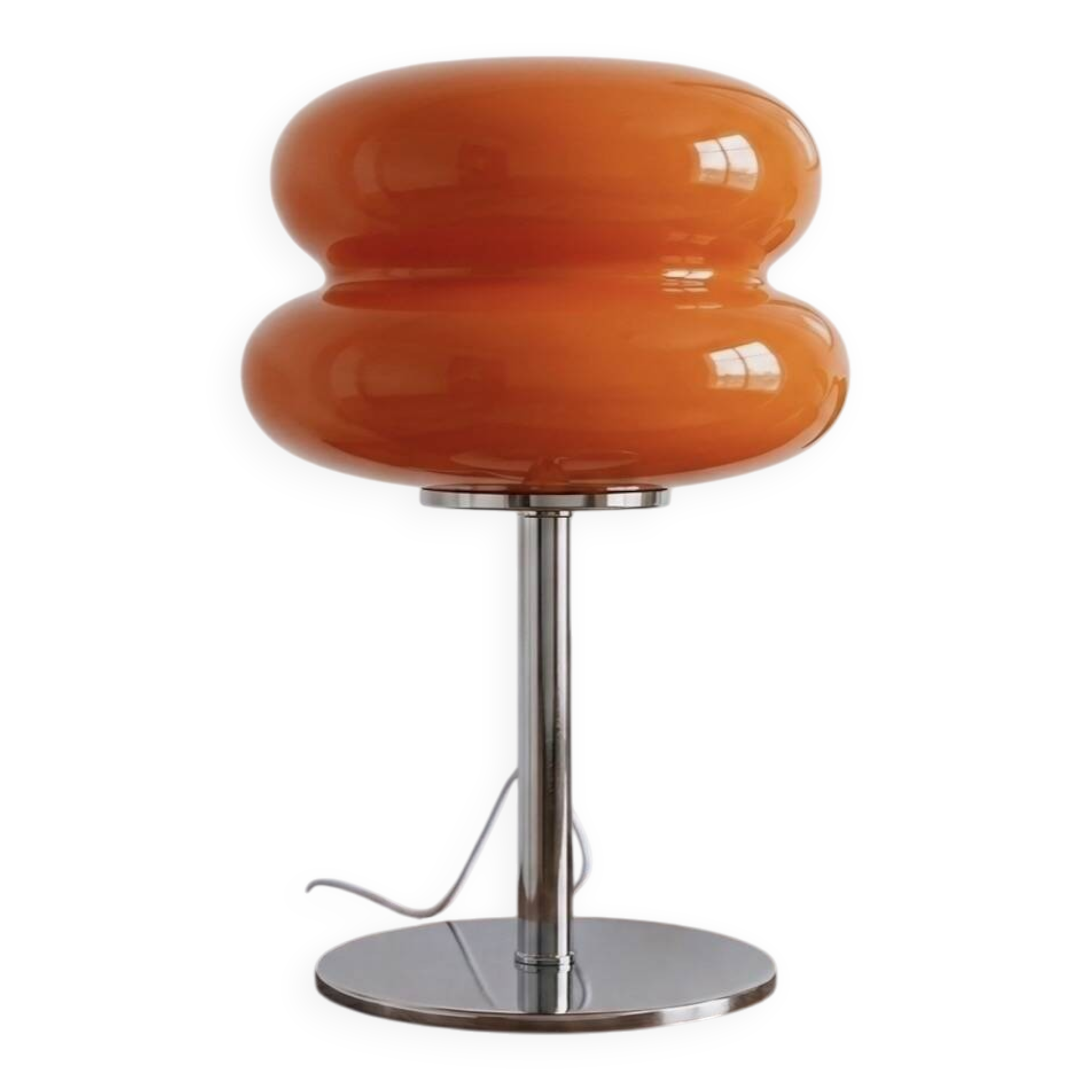 orange Y2K retro mushroom lamp
