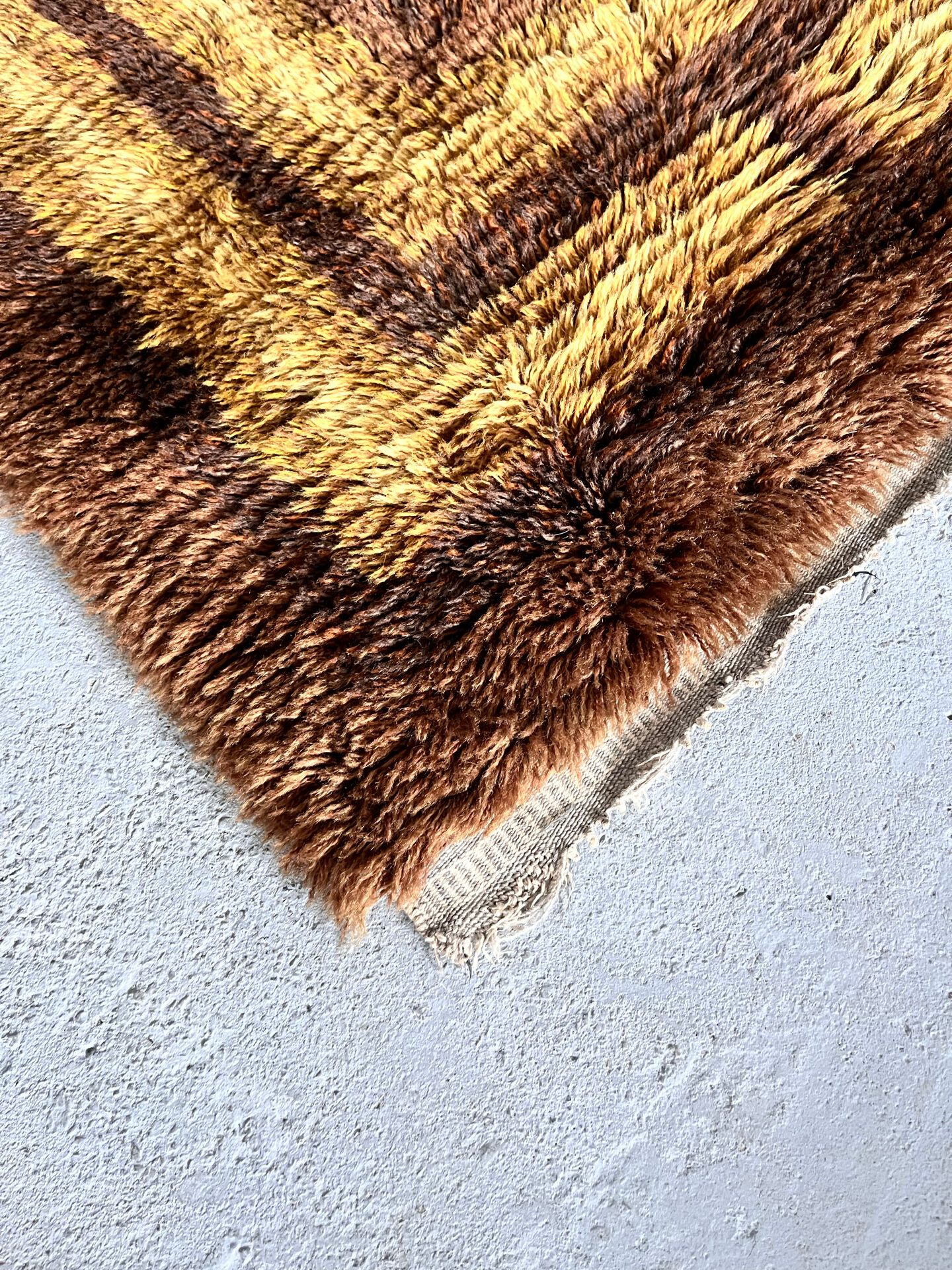 Scandinavian Rya Rug, 1960’s, 100% Wool, Mid Century