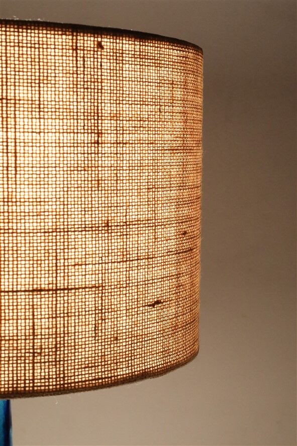 Rare Jørgen Holstein ceramic table lamp / mid-century Danish modern design / lamp / turquoise / 1960s / 1970s