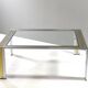 Square coffee table in brass, chrome and glass by Renato Zevi, Italy, 1970s