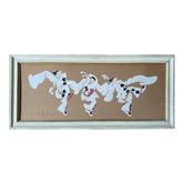 Stencil tableau "dancing harlequins" by Emile Sevelinge (19th-20th century)