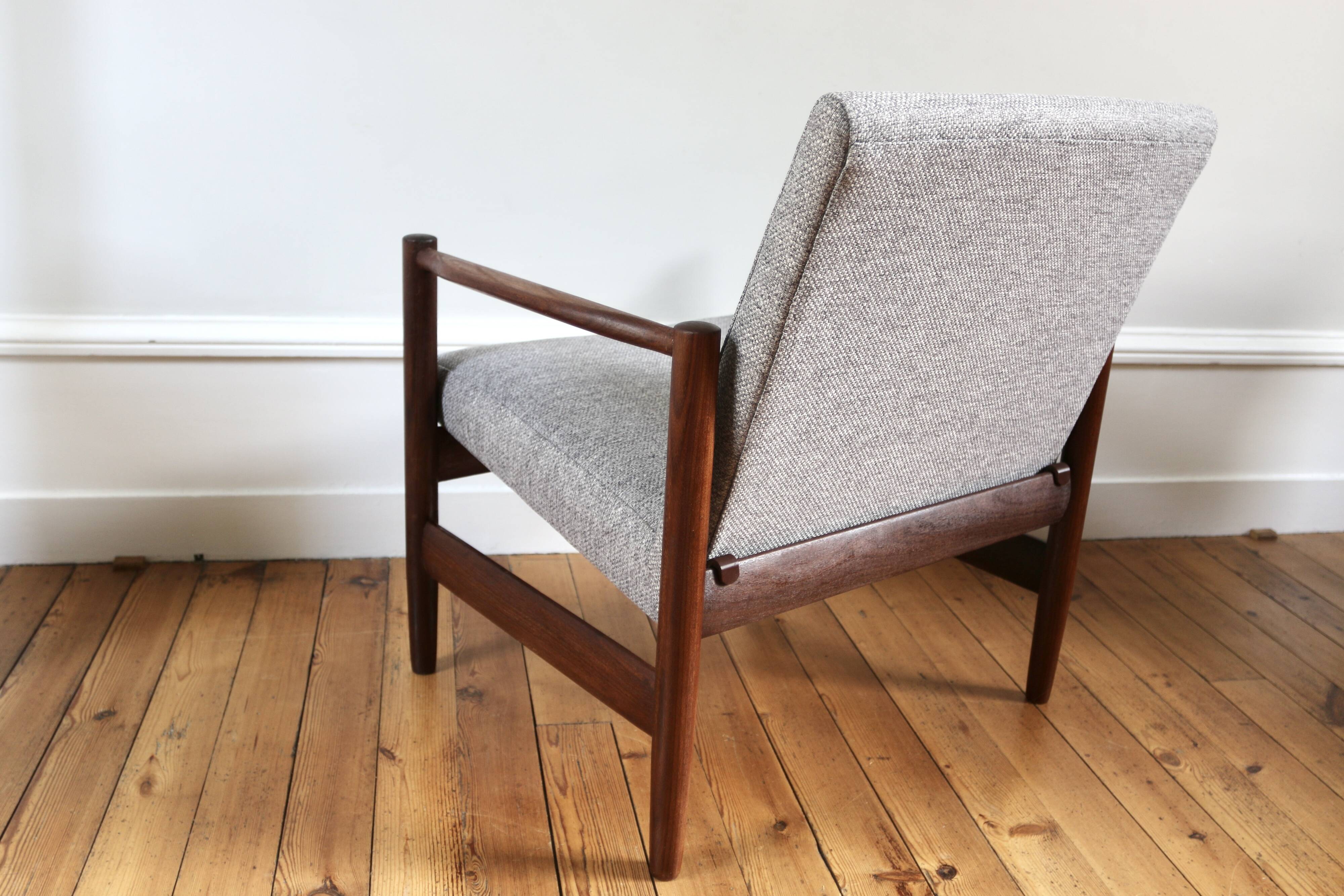 Pair of vintage Scandinavian teak armchairs from the 1960s