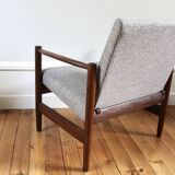 Pair of vintage Scandinavian teak armchairs from the 1960s