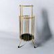 Vintage gold metal umbrella stand