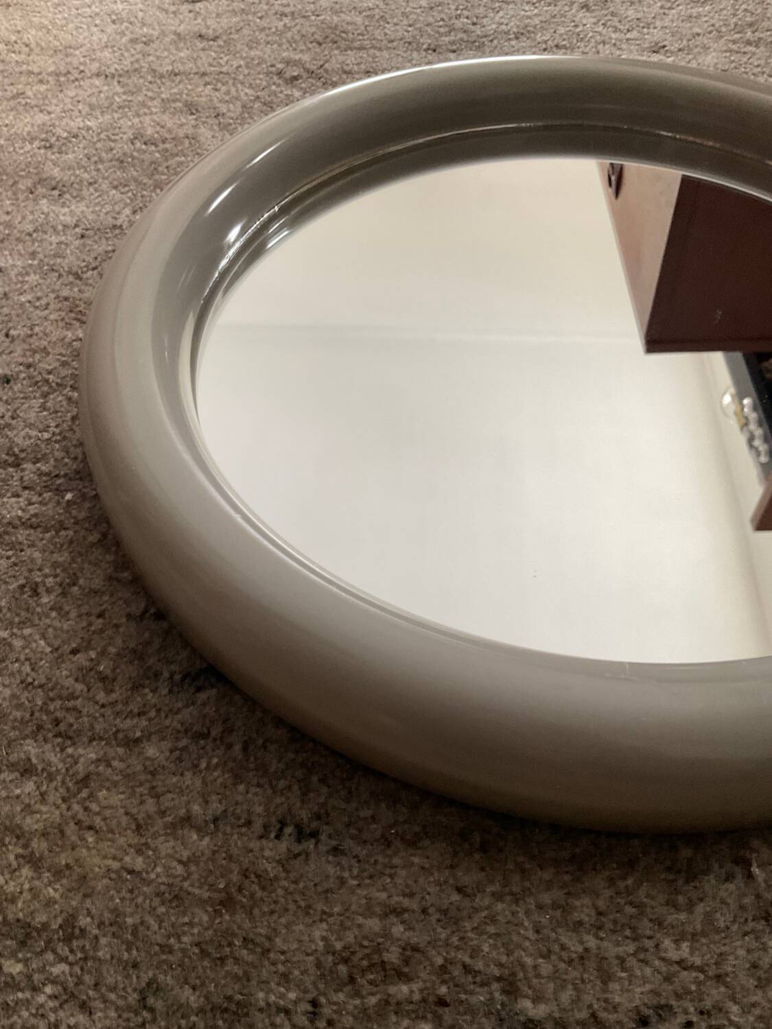 Vintage round mirror from the 70s