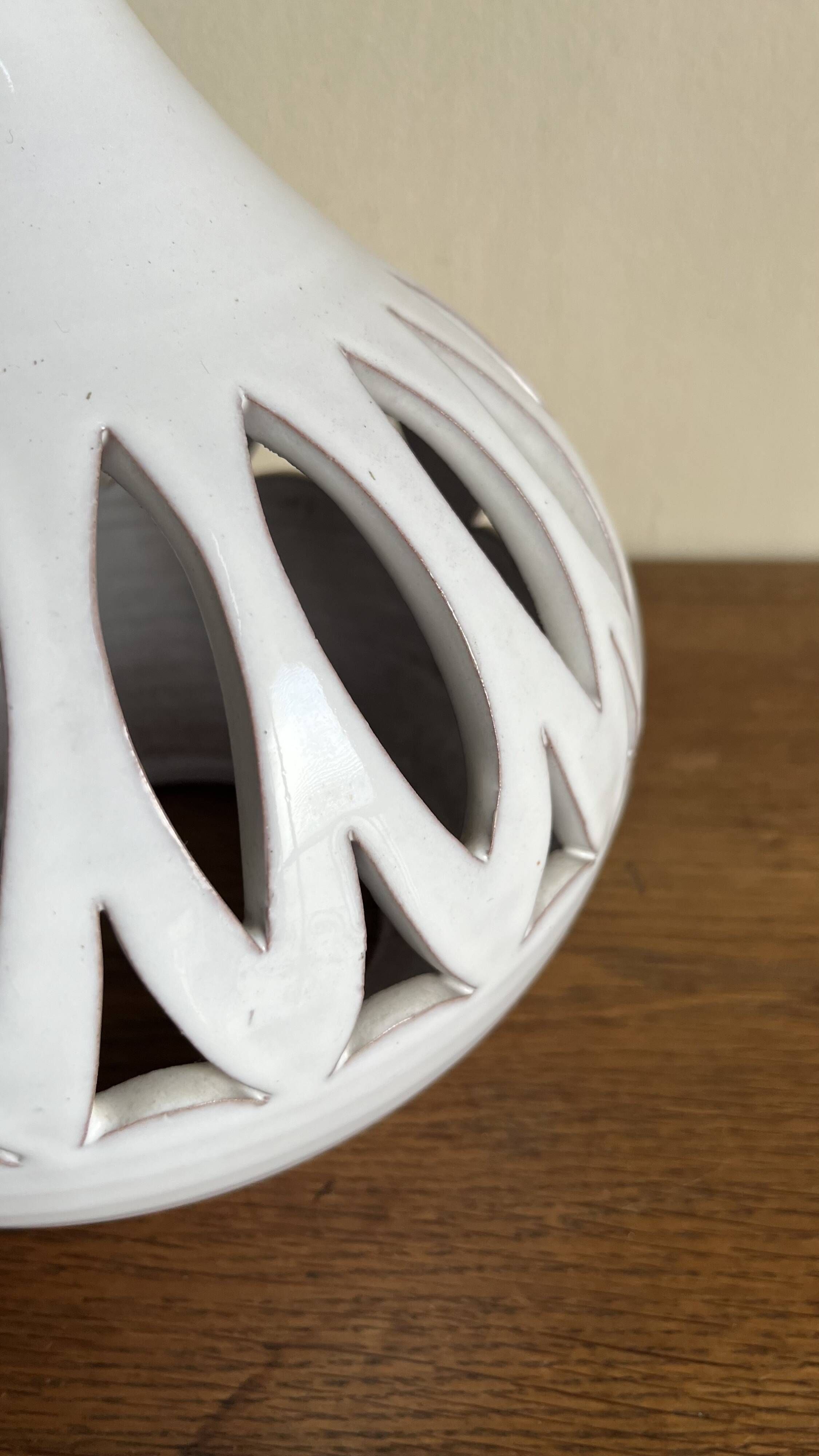 Glazed earth lamp 1960 by Pelletier