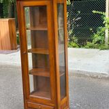 Vitrine Louis Philippe en bois massif de merisier 187cm
