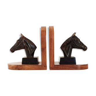 Pair of bookends vintage 1960 skids