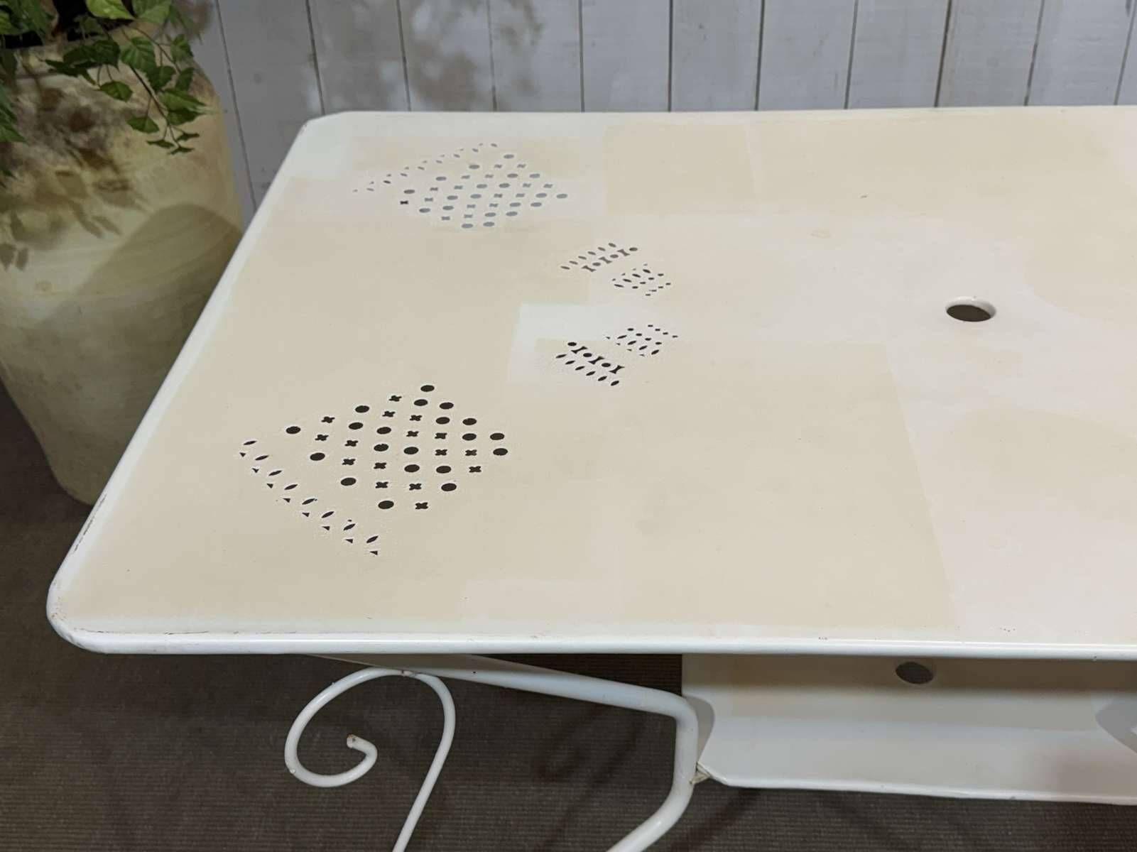 1980s metal garden table