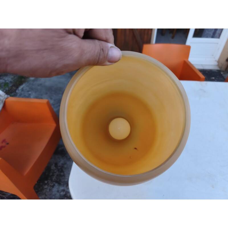 Lampe opaline saumon année 60