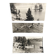 Lot de 3 photos anciennes Bernard Darot Lac Ile Sapins XXe