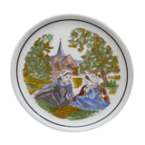 Antique decorative plate Pornic ceramic signed Henry Simon