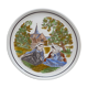 Antique decorative plate Pornic ceramic signed Henry Simon