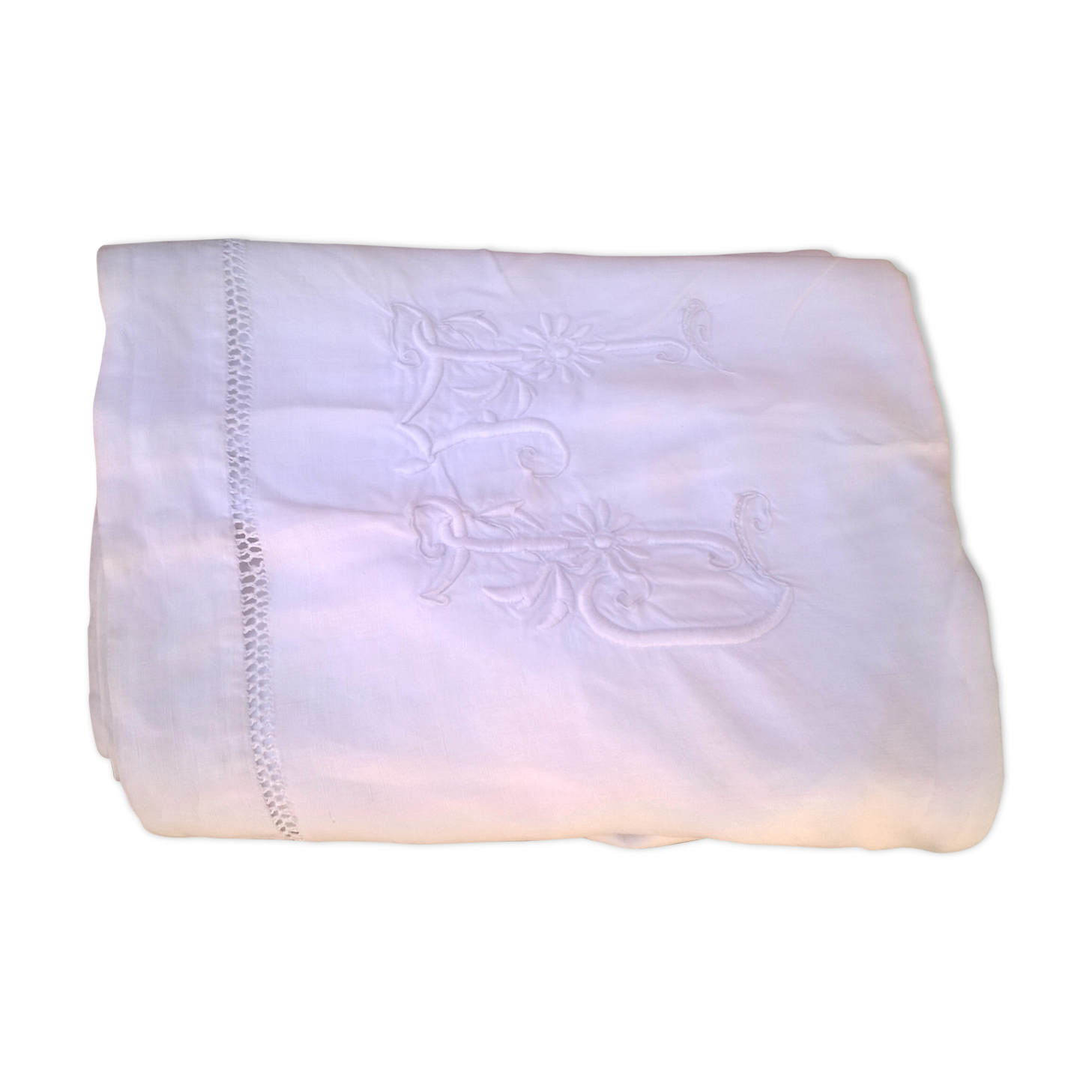 Vintage sheet "with monogram"