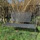 Wrought iron folding garden bench