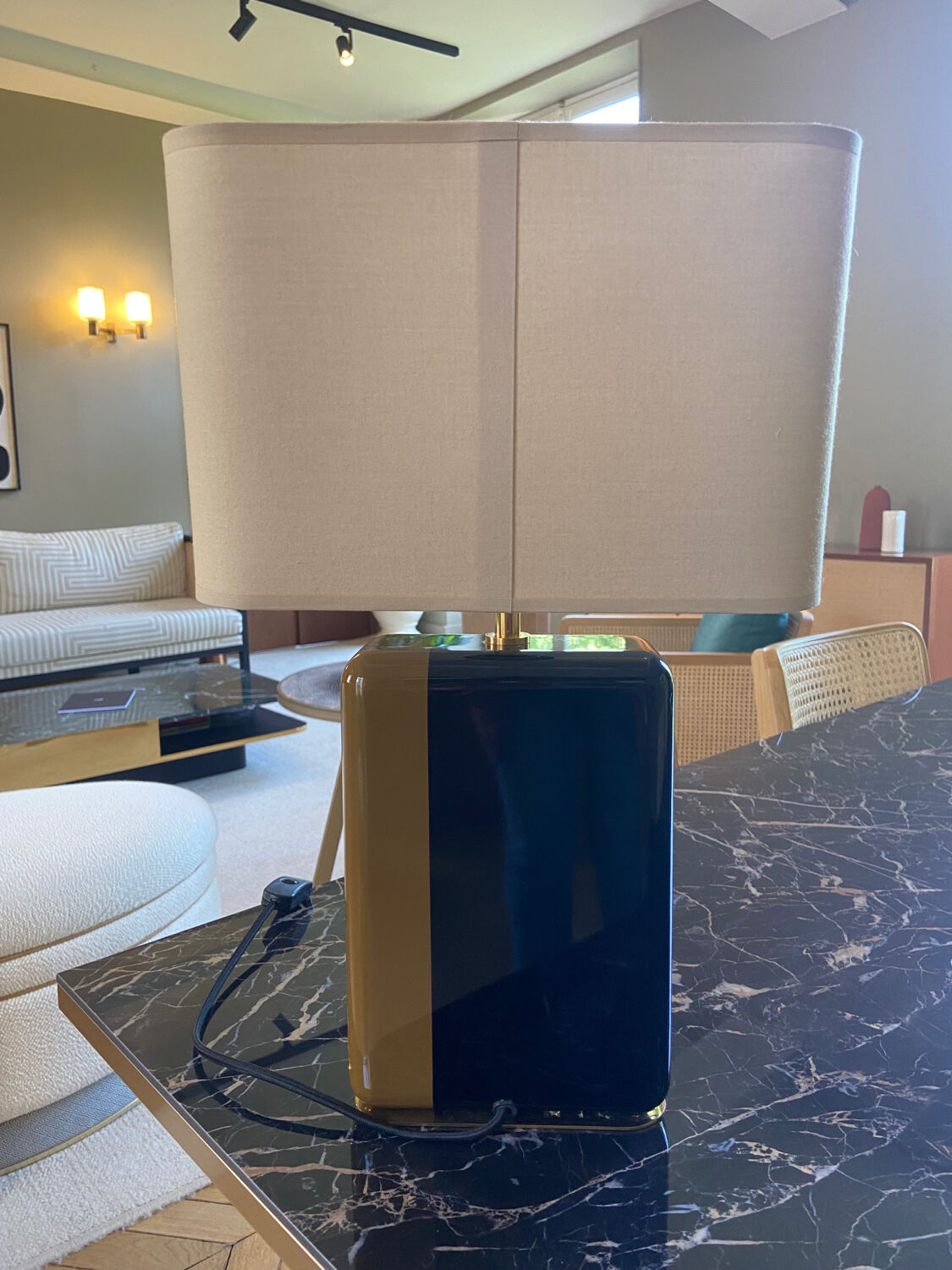 Bourbon lamp black mustard red edition