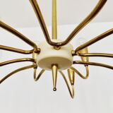 Italian mid century modern brass Sputnik chandelier