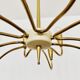 Italian mid century modern brass Sputnik chandelier