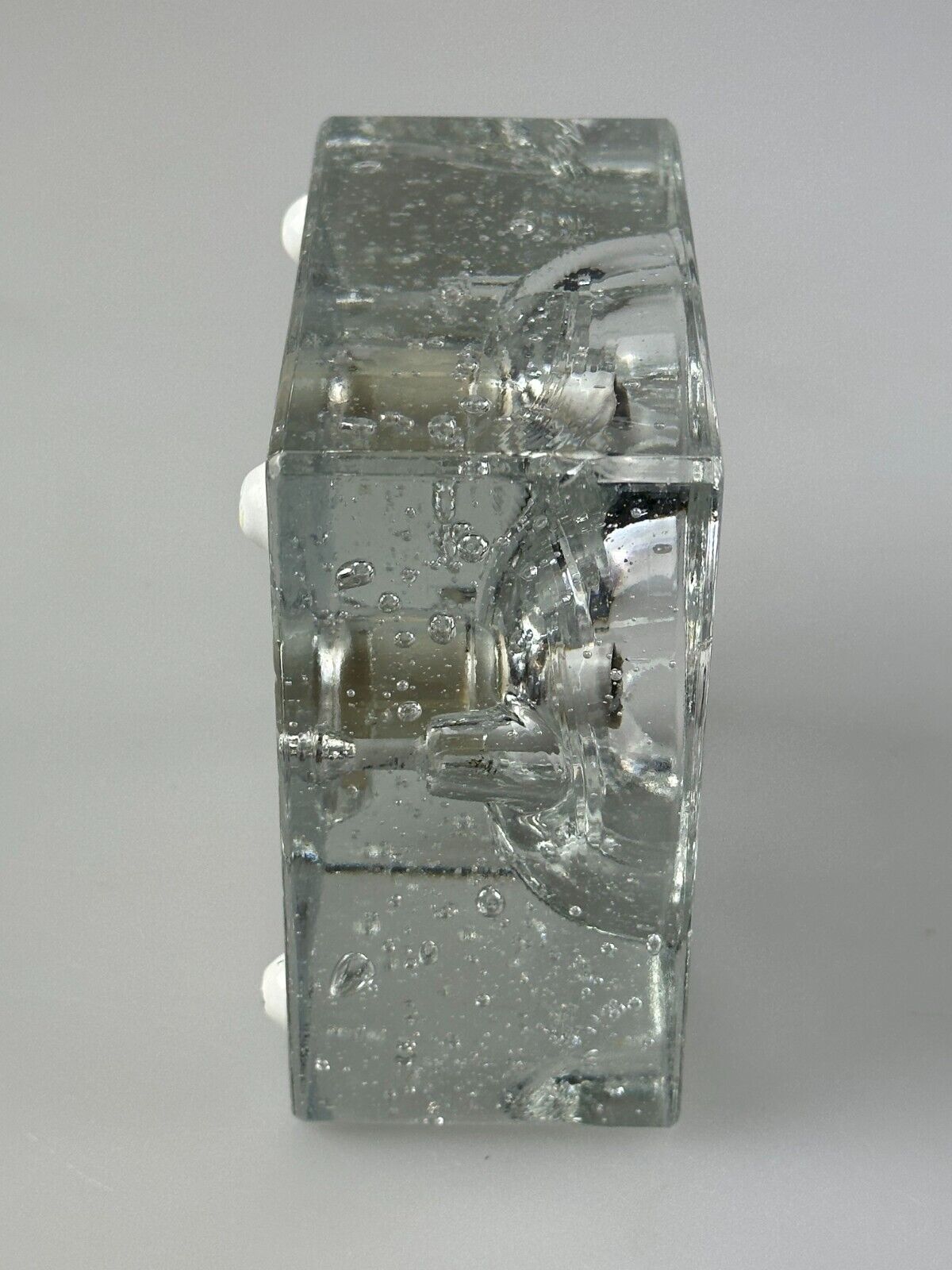 60s 70s Wall Lamp Ice Glass Cube Wall Sconce by Müller & Zimmer Germany
