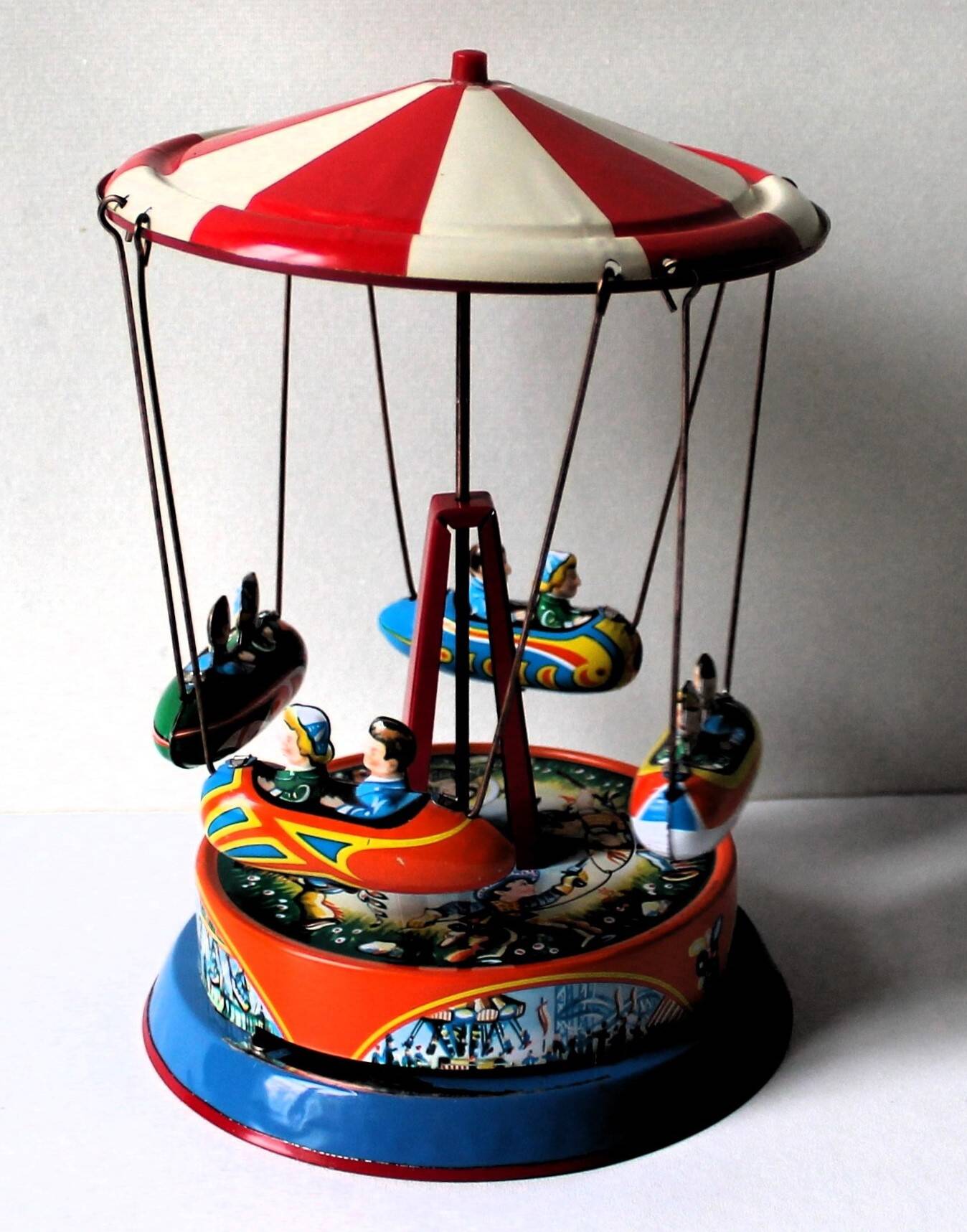 Vintage mechanical toy 'jw /germany western'/carousel