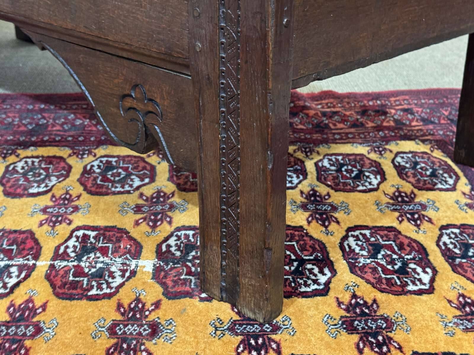 19th-century English oak chest