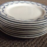 Series of 9 plates Terre de fer