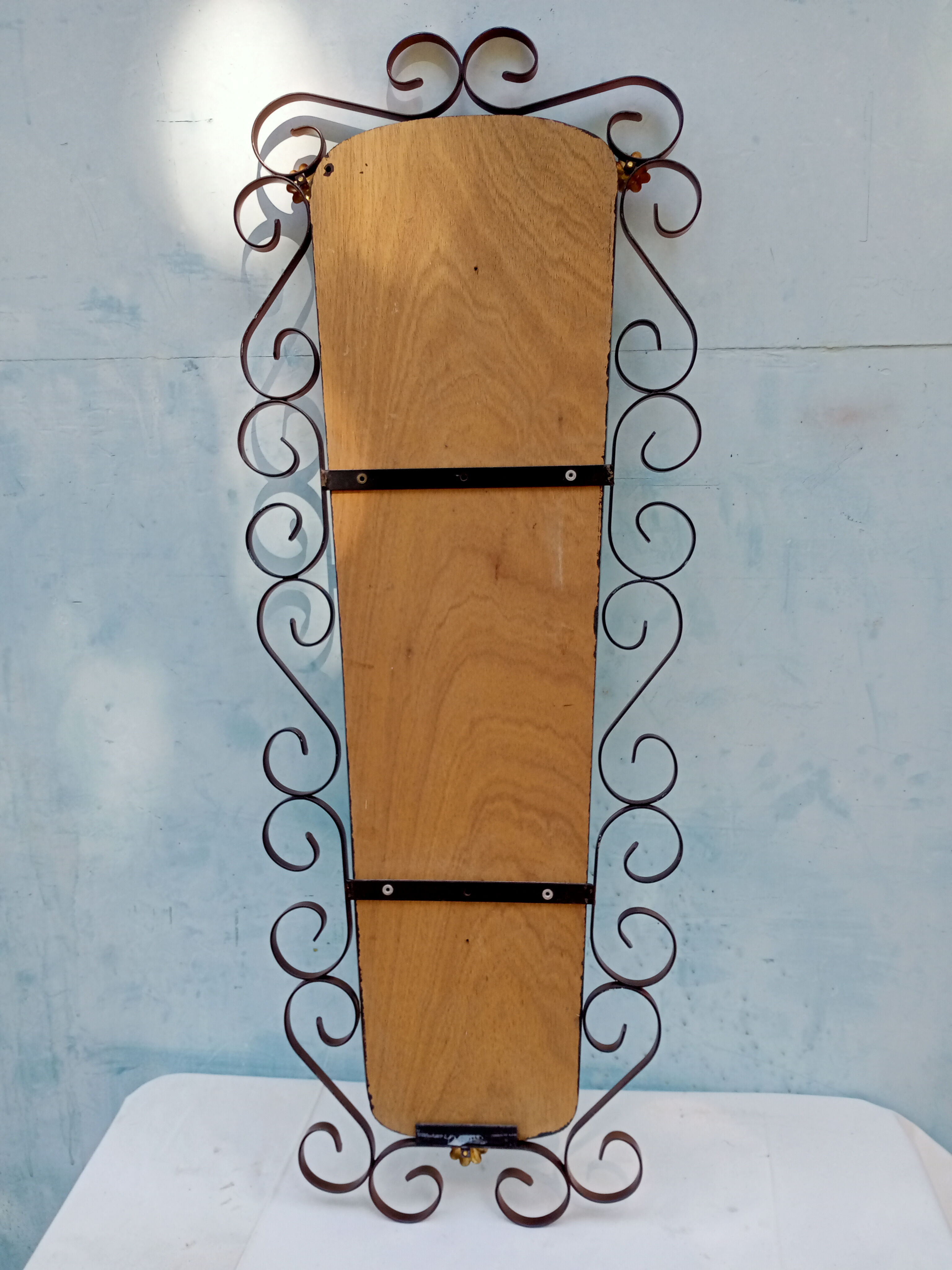 Wrought iron mirror 1960 117x46cm