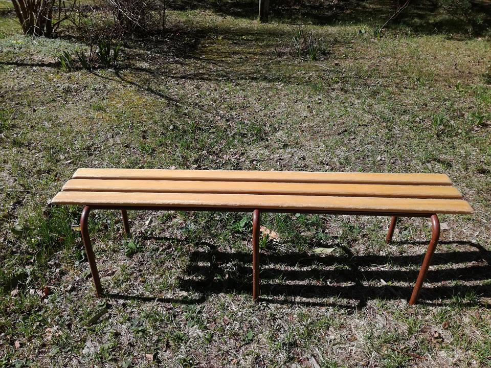 Bench of schoolchildren