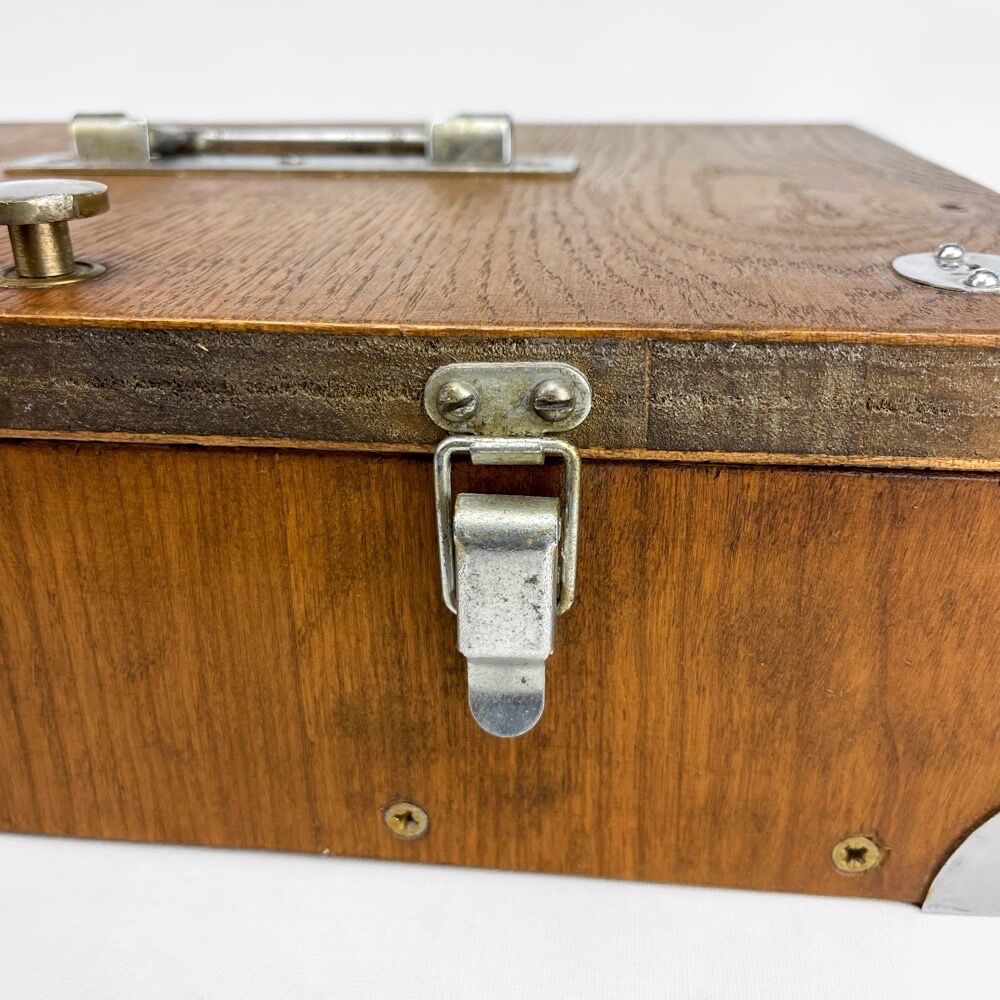 Wooden coin box 70s
