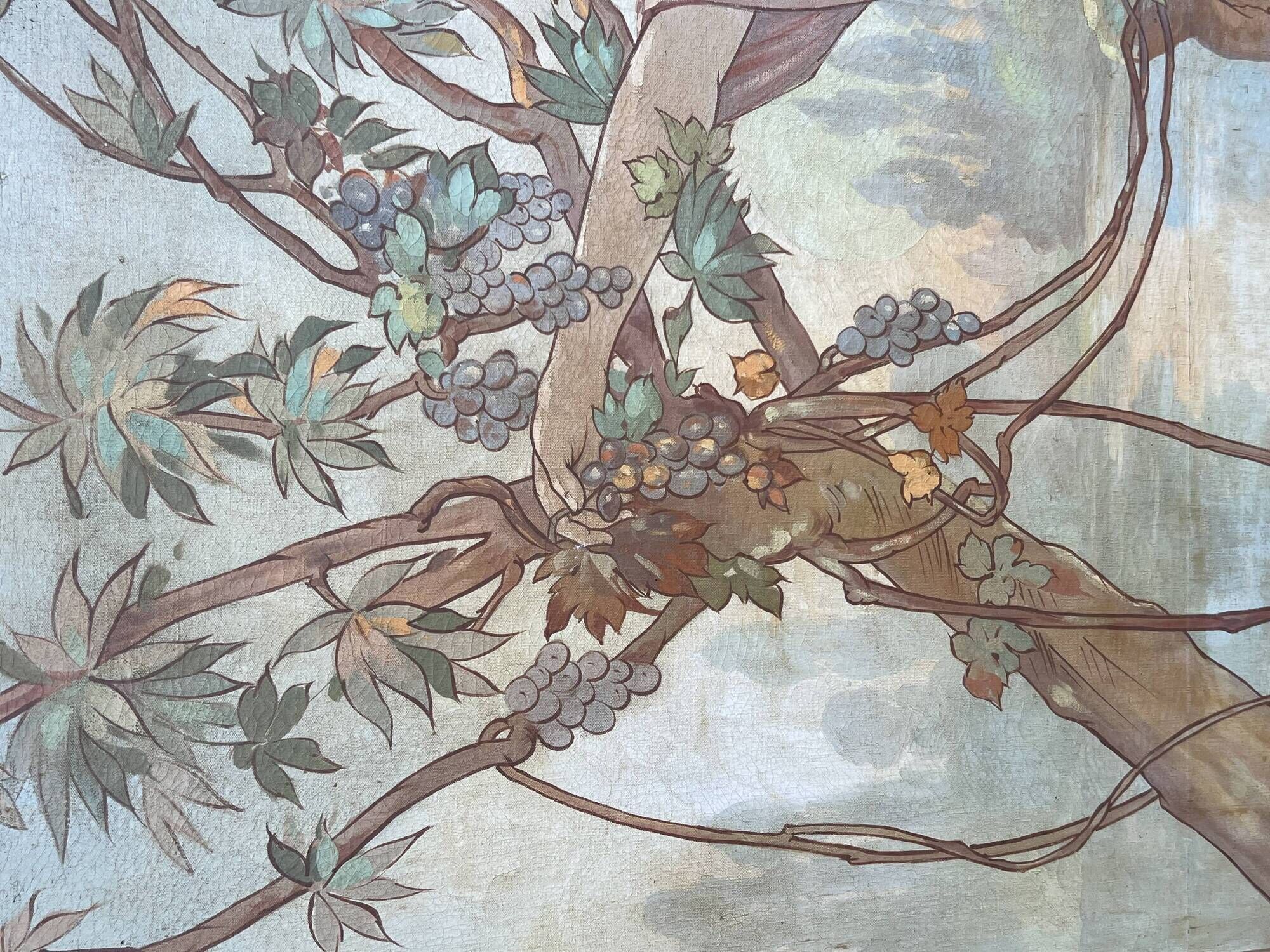Large Decorative Panel Art. French Work by the Atelier Couteau & Duham.