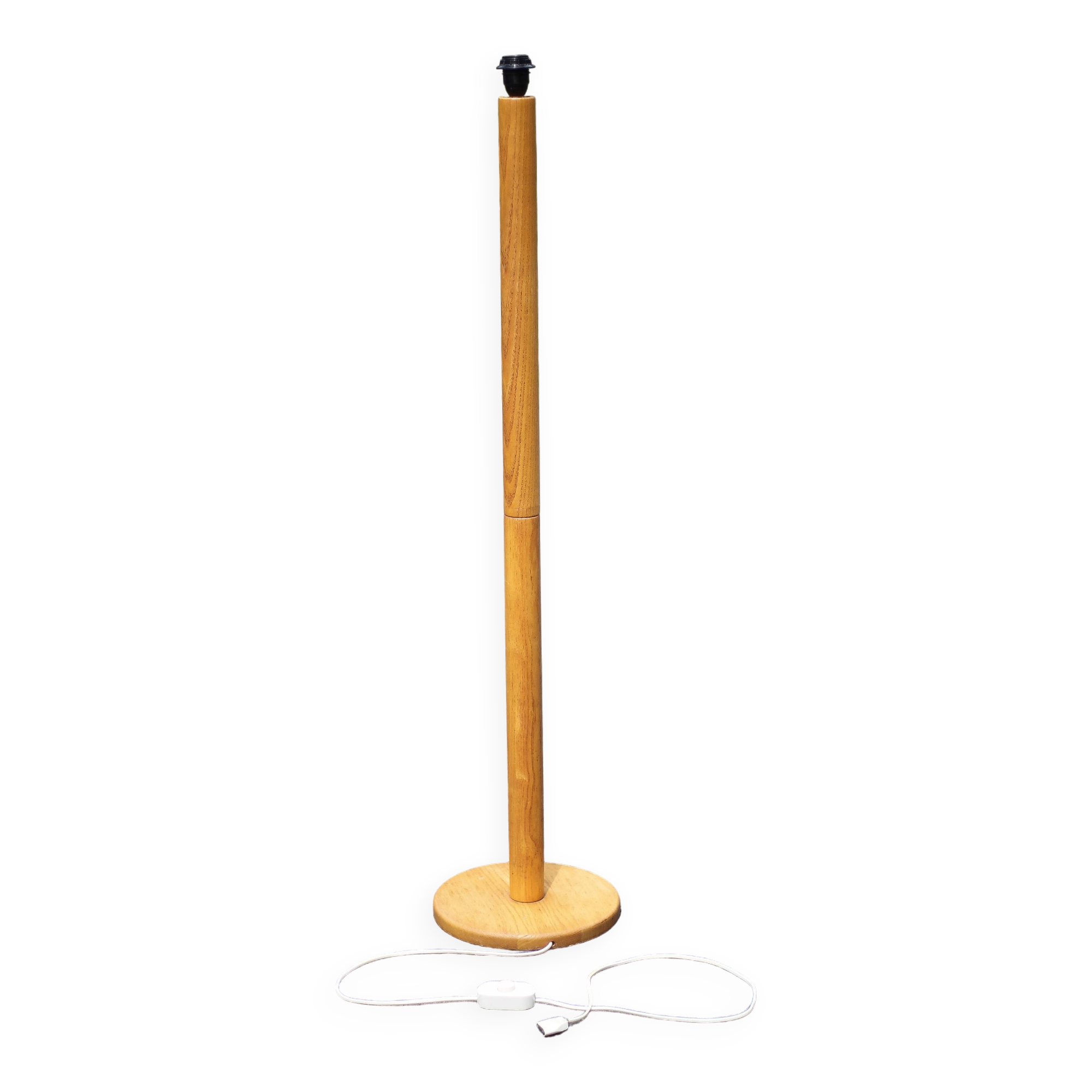 Vintage fir wood floor lamp, floor lamp, wooden lamp