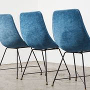 Augusto Bozzi Set of 6 Aster Dining Chairs for Saporiti Italy 1950s