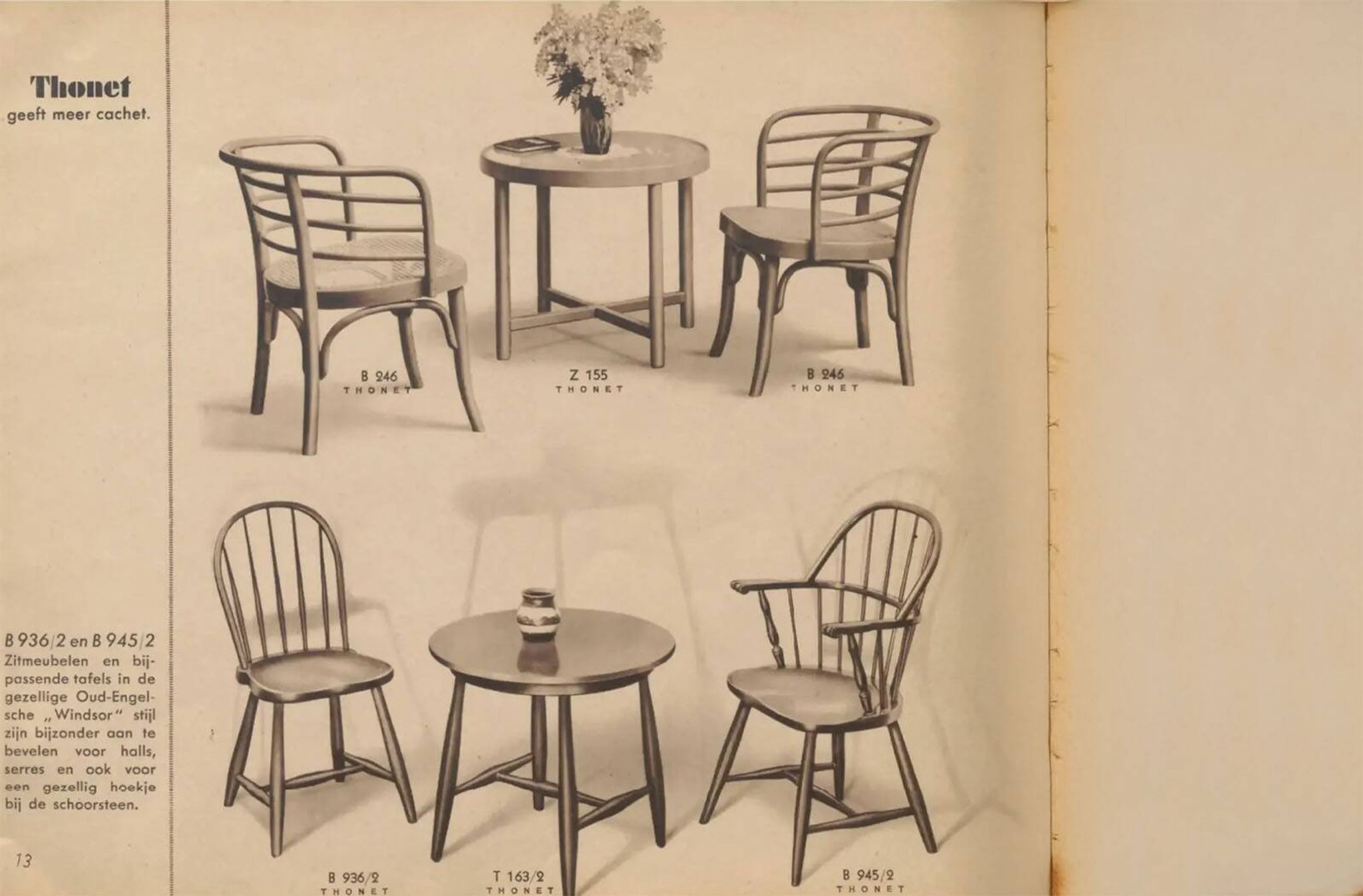 Lot de 2 fauteuils Thonet, modèle B246, années 1930, restaurés et retapissés