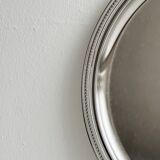 Round metal mirror tray