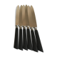 series of 6 19th ebony wooden table knives
