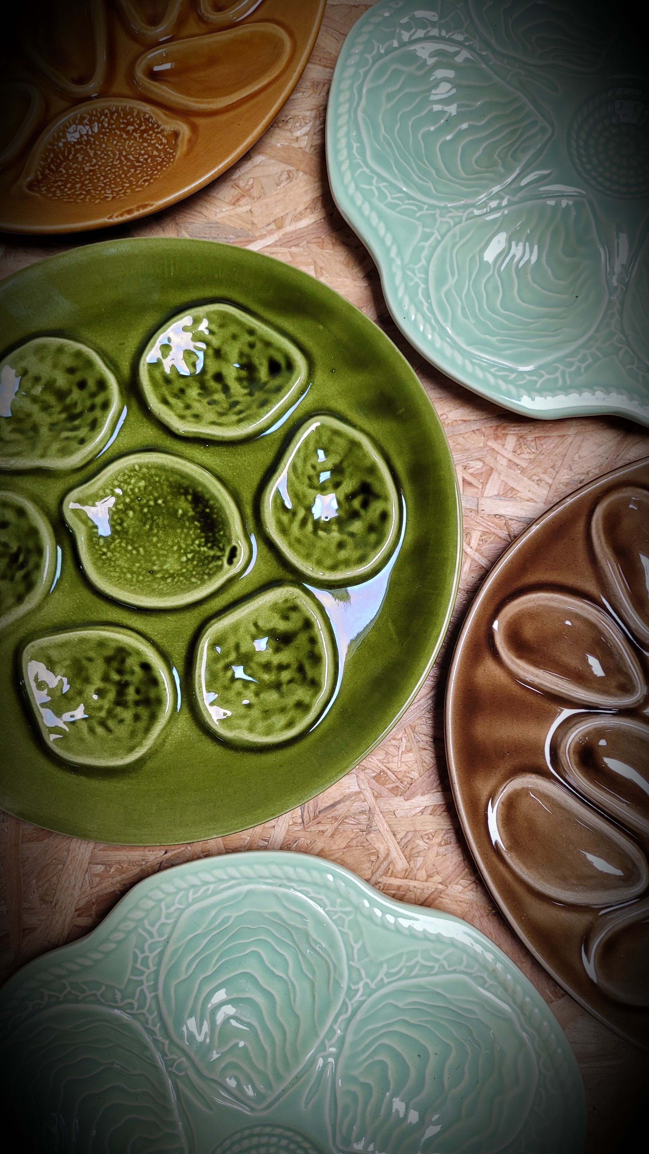 Green oyster plate