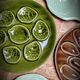 Green oyster plate